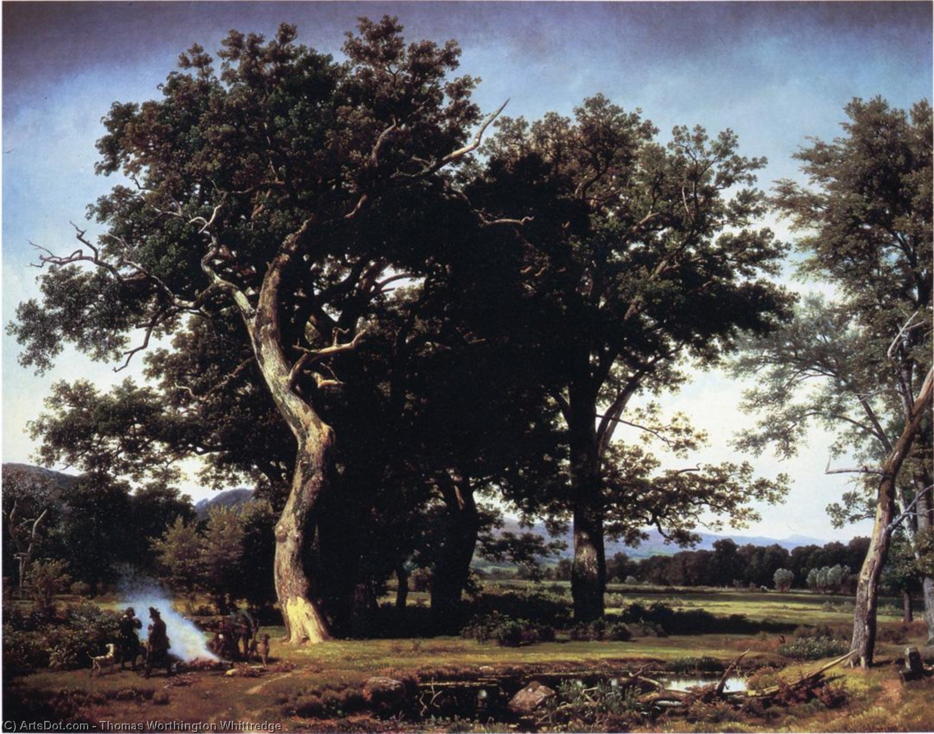 Wikioo.org - The Encyclopedia of Fine Arts - Painting, Artwork by Thomas Worthington Whittredge - Landscape near Minden