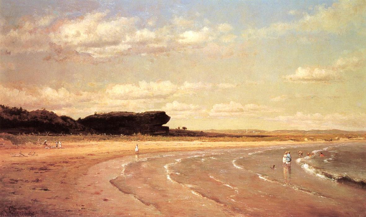 Wikioo.org - The Encyclopedia of Fine Arts - Painting, Artwork by Thomas Worthington Whittredge - Second Beach, Newport