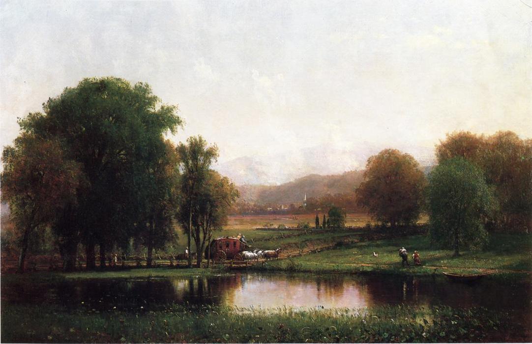 Wikioo.org - The Encyclopedia of Fine Arts - Painting, Artwork by Thomas Worthington Whittredge - The Morning Stage