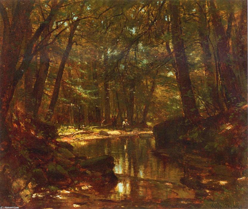 Wikioo.org - The Encyclopedia of Fine Arts - Painting, Artwork by Thomas Worthington Whittredge - Trout Stream