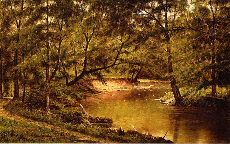 WikiOO.org - Енциклопедия за изящни изкуства - Живопис, Произведения на изкуството Thomas Worthington Whittredge - Woodland Interior