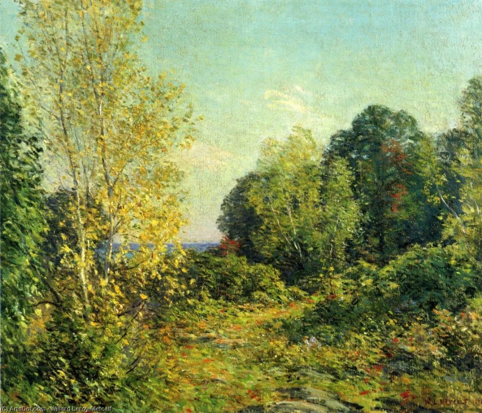Wikioo.org - The Encyclopedia of Fine Arts - Painting, Artwork by Willard Leroy Metcalf - Approaching Autumn