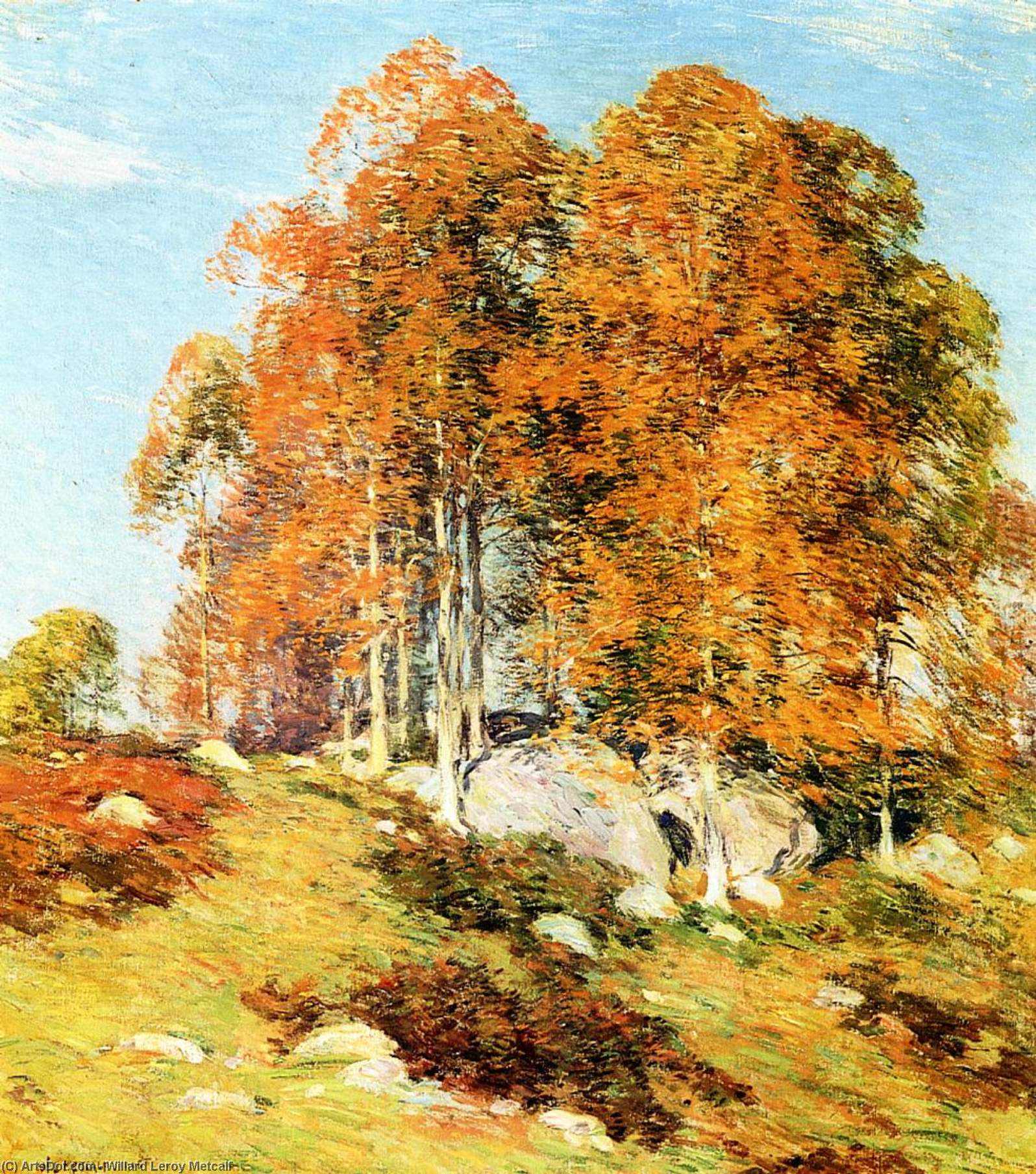 Wikioo.org - The Encyclopedia of Fine Arts - Painting, Artwork by Willard Leroy Metcalf - Early October