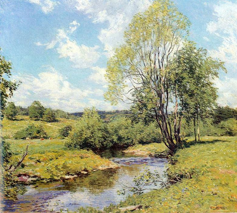 Wikioo.org - The Encyclopedia of Fine Arts - Painting, Artwork by Willard Leroy Metcalf - Green Idleness