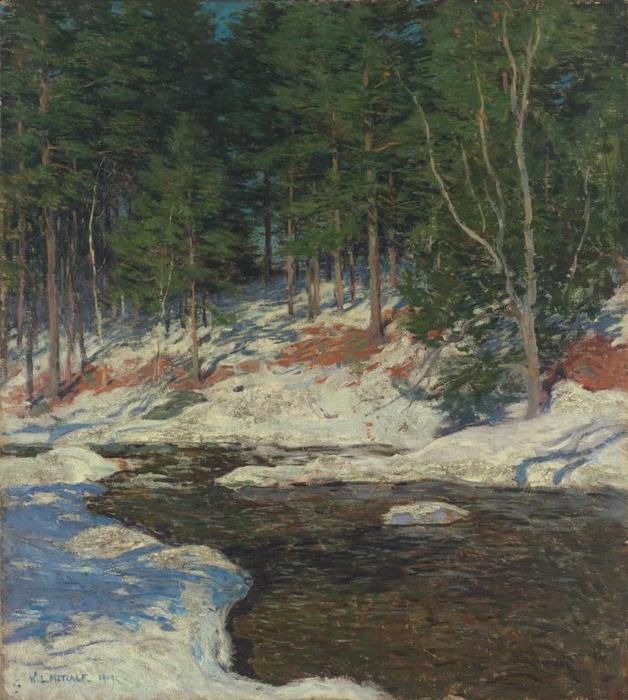 WikiOO.org - Encyclopedia of Fine Arts - Lukisan, Artwork Willard Leroy Metcalf - Icebound