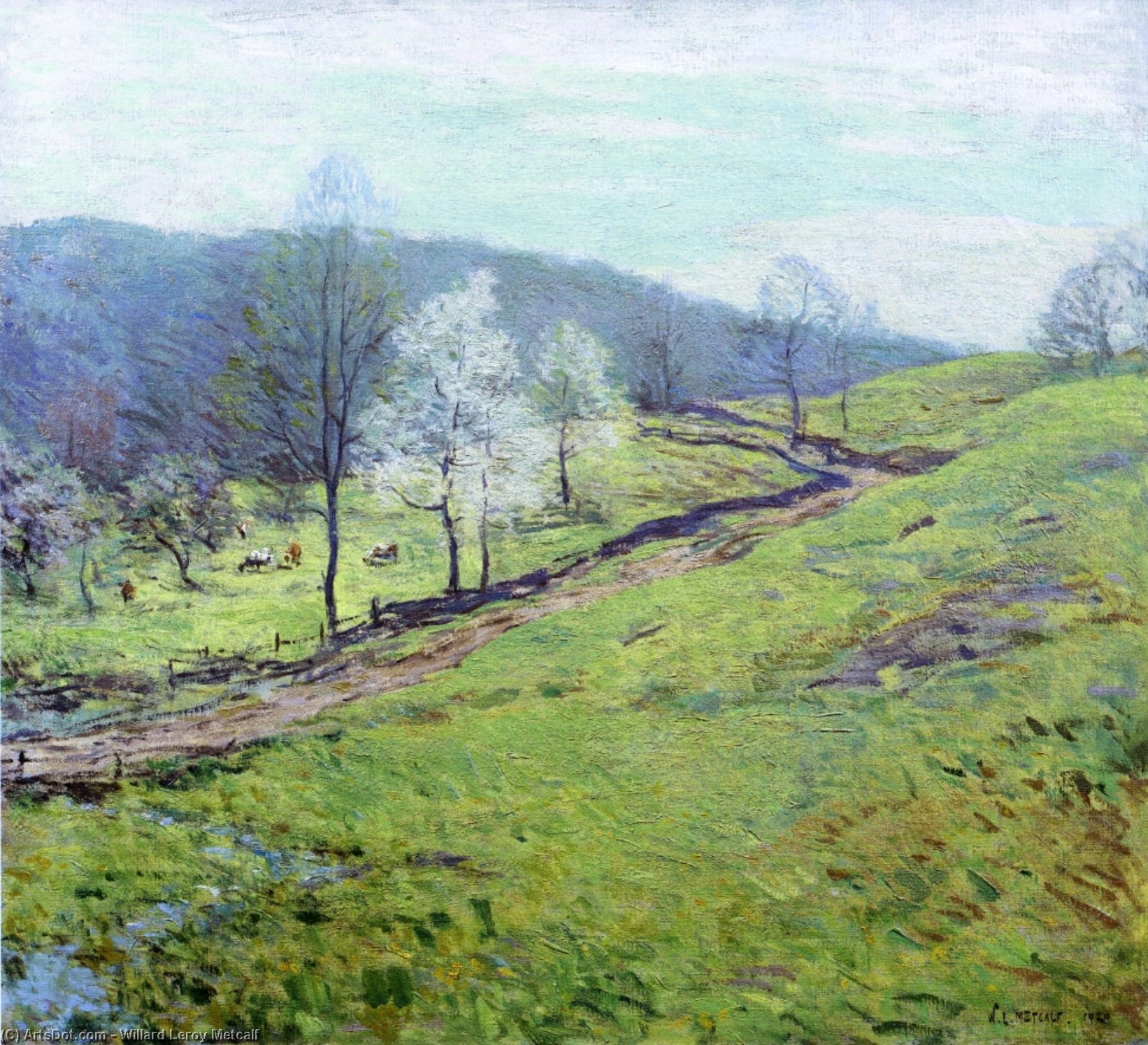 Wikioo.org - The Encyclopedia of Fine Arts - Painting, Artwork by Willard Leroy Metcalf - May Afternoon
