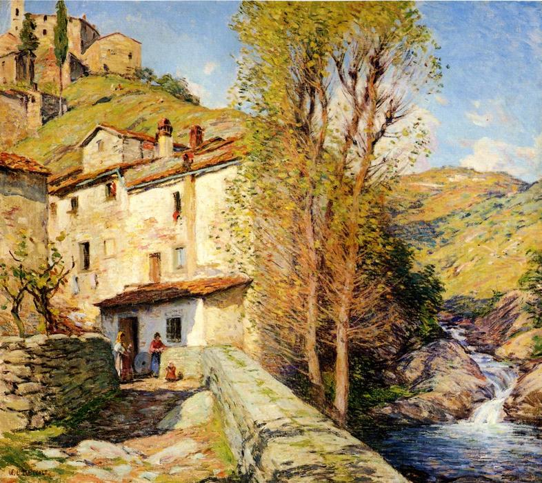Wikioo.org – L'Encyclopédie des Beaux Arts - Peinture, Oeuvre de Willard Leroy Metcalf - Old Mill, Pelago, Italie