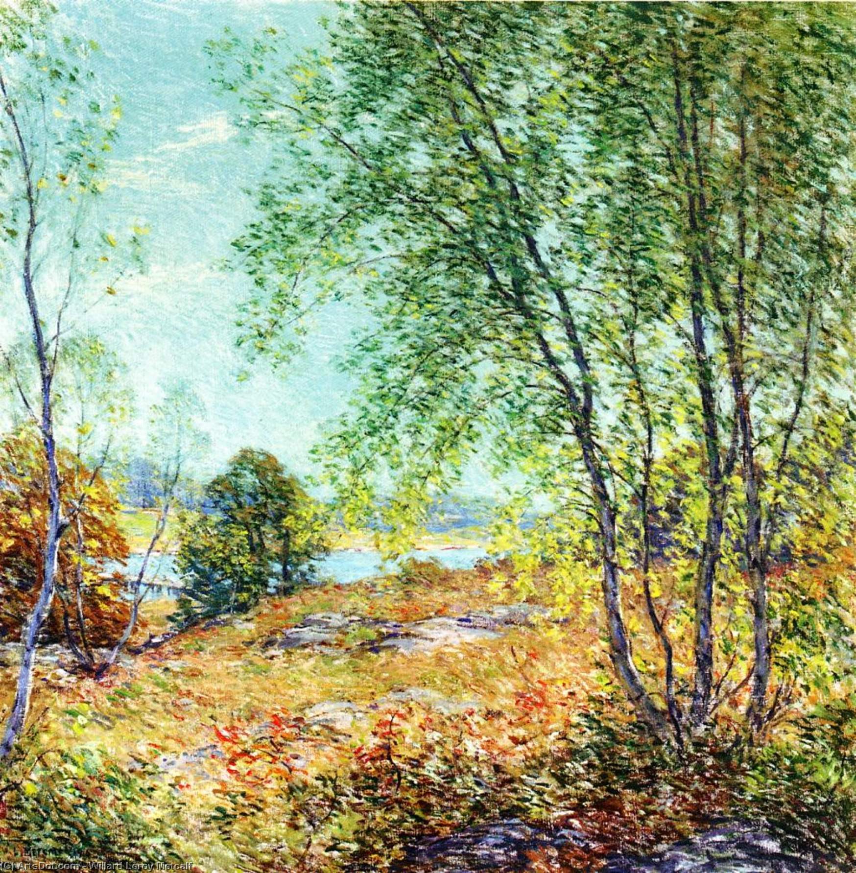 Wikioo.org - The Encyclopedia of Fine Arts - Painting, Artwork by Willard Leroy Metcalf - Passing Summer