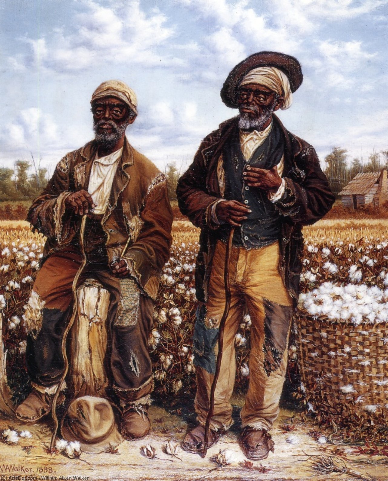 Wikioo.org - The Encyclopedia of Fine Arts - Painting, Artwork by William Aiken Walker - Calhoun's Slaves