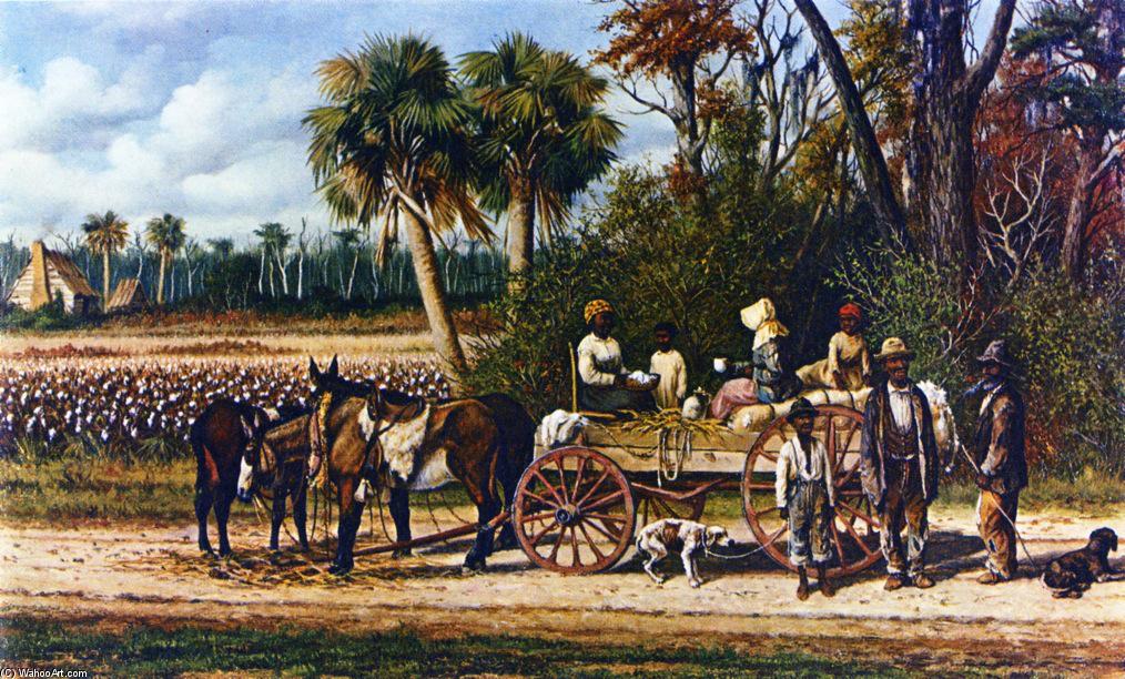 WikiOO.org - Encyclopedia of Fine Arts - Maleri, Artwork William Aiken Walker - Cotton Wagon's Empty
