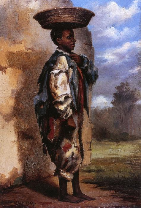 WikiOO.org - Encyclopedia of Fine Arts - Schilderen, Artwork William Aiken Walker - Negro Youth with Basket on Head (Cuba)