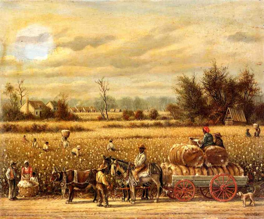 WikiOO.org - Εγκυκλοπαίδεια Καλών Τεχνών - Ζωγραφική, έργα τέχνης William Aiken Walker - Picking Cotton