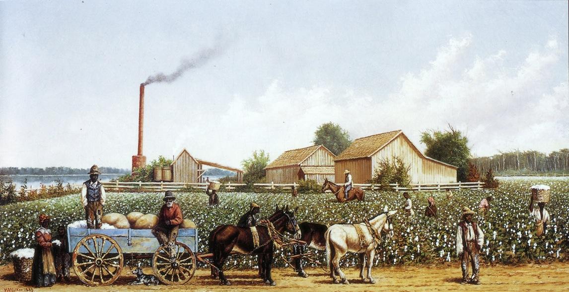 Wikioo.org - The Encyclopedia of Fine Arts - Painting, Artwork by William Aiken Walker - Plantation Wagon Scene