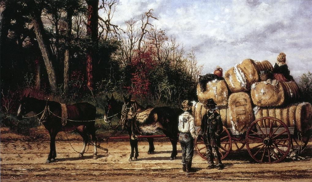WikiOO.org - Encyclopedia of Fine Arts - Maleri, Artwork William Aiken Walker - Wagon Scene