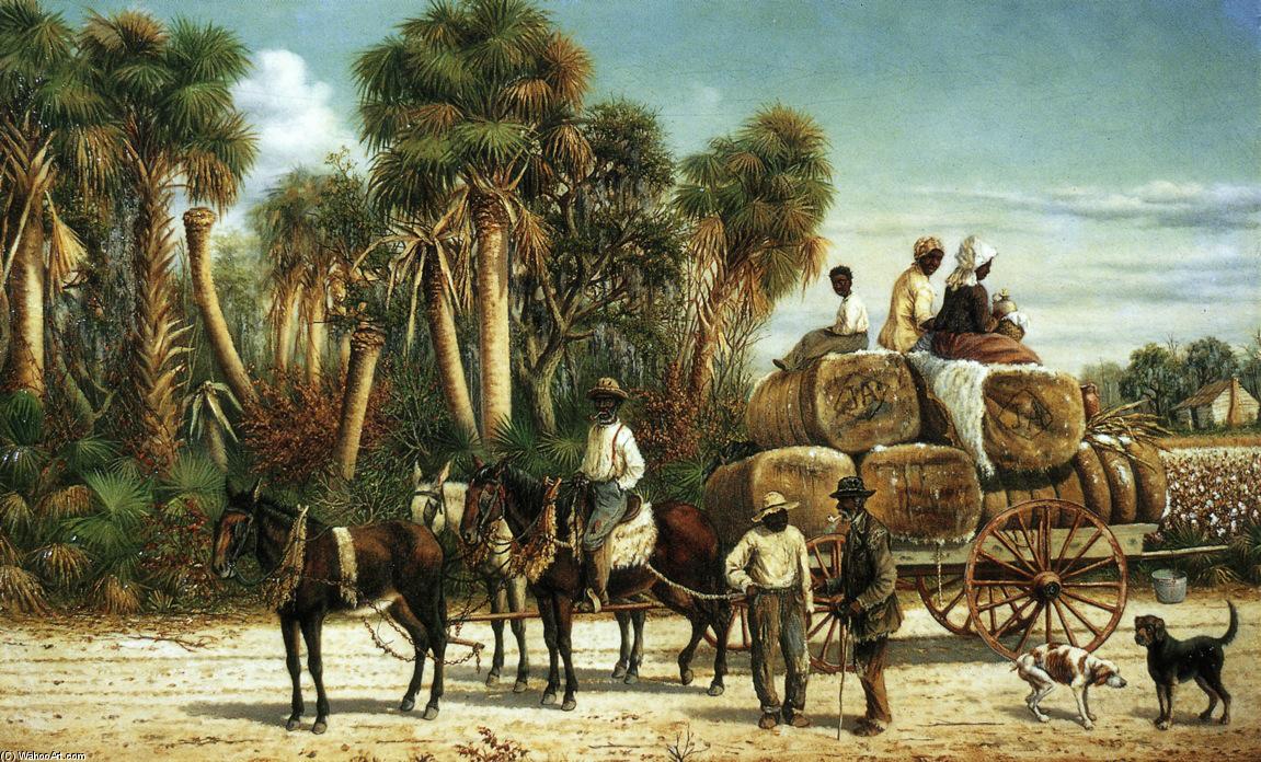 WikiOO.org - אנציקלופדיה לאמנויות יפות - ציור, יצירות אמנות William Aiken Walker - Wagonload of Cotton