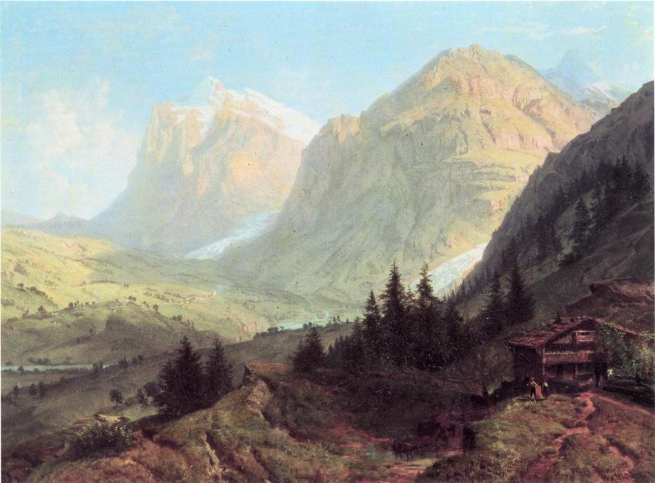 WikiOO.org - Güzel Sanatlar Ansiklopedisi - Resim, Resimler William Trost Richards - Alpine Landscape