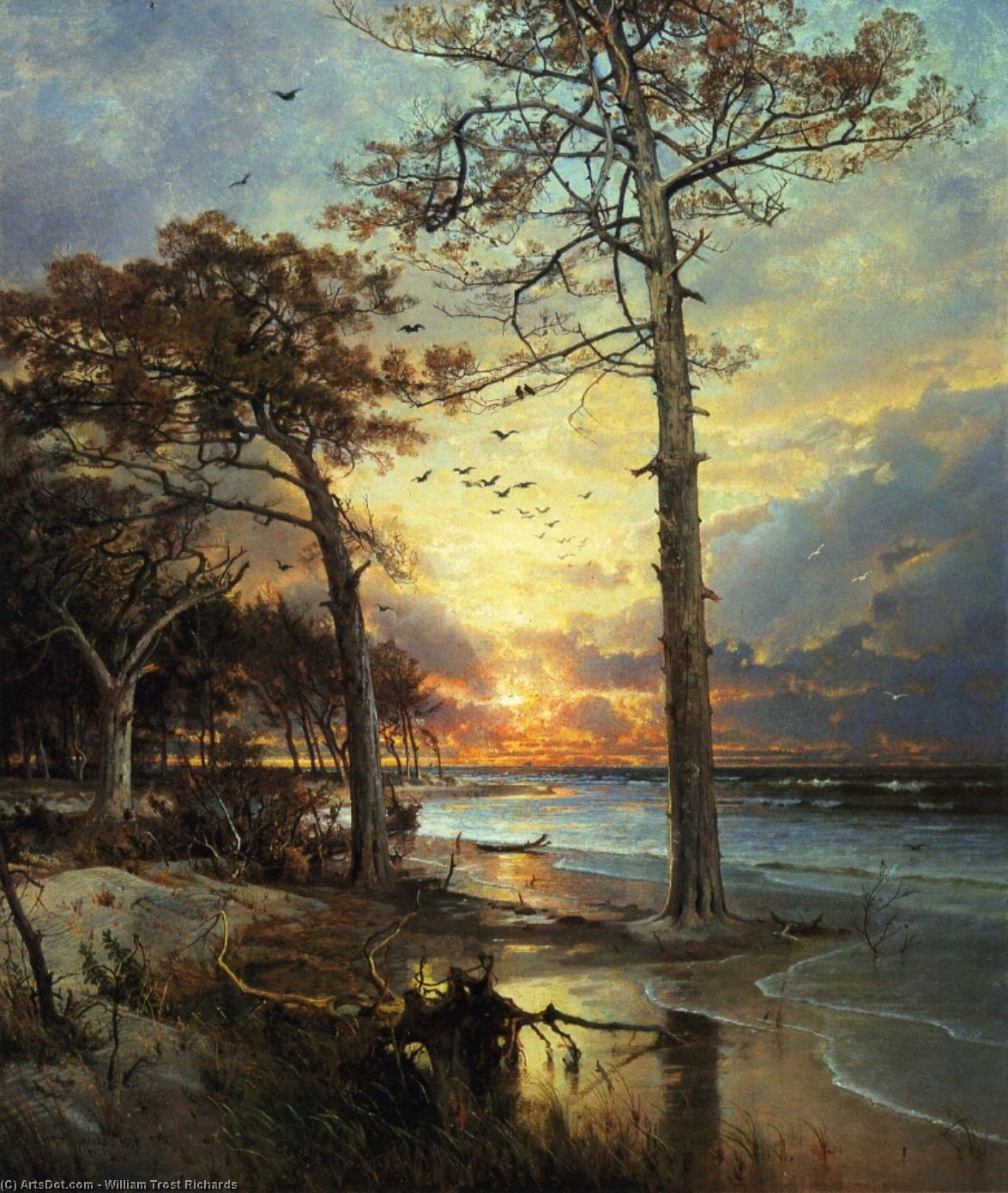 Wikioo.org - The Encyclopedia of Fine Arts - Painting, Artwork by William Trost Richards - At Atlantic City