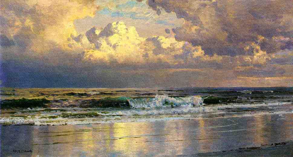 Wikioo.org - The Encyclopedia of Fine Arts - Painting, Artwork by William Trost Richards - Beach at Atlantic City