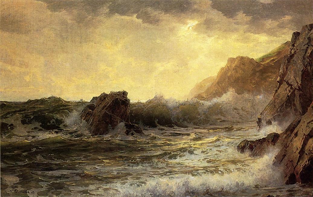 Wikioo.org - The Encyclopedia of Fine Arts - Painting, Artwork by William Trost Richards - Breaking Waves
