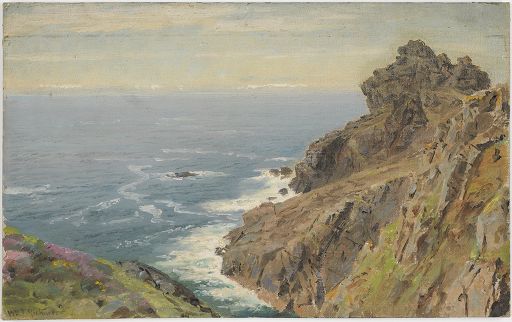 WikiOO.org - Енциклопедія образотворчого мистецтва - Живопис, Картини
 William Trost Richards - Coast Near Boscastle, Cornwall