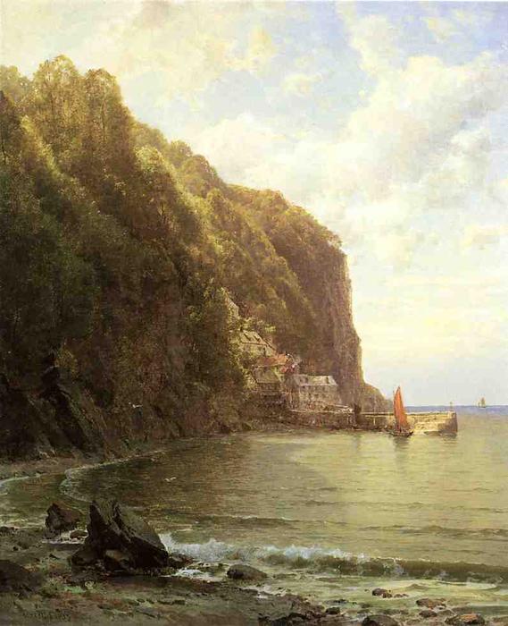 Wikioo.org - The Encyclopedia of Fine Arts - Painting, Artwork by William Trost Richards - Coast of Cornwall