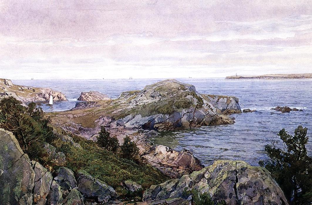 WikiOO.org - Encyclopedia of Fine Arts - Schilderen, Artwork William Trost Richards - Conanicut, Rhode Island