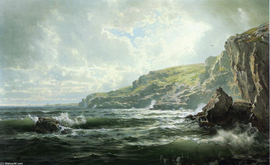WikiOO.org - Güzel Sanatlar Ansiklopedisi - Resim, Resimler William Trost Richards - Crashing Waves