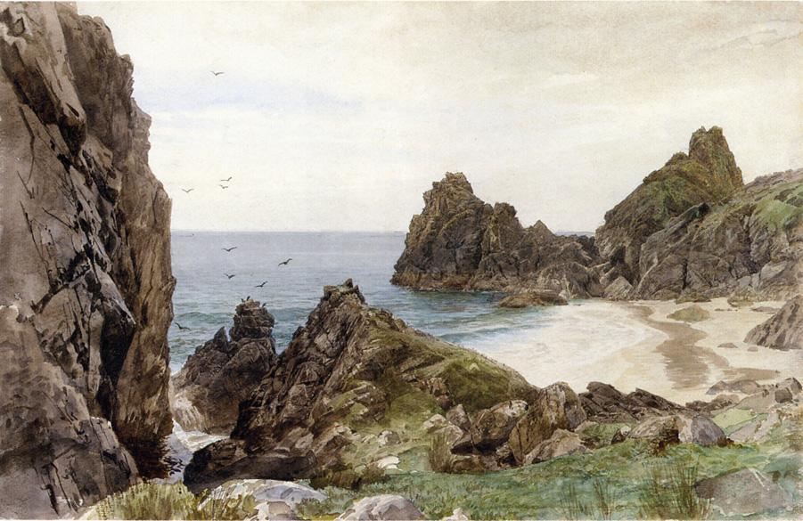 WikiOO.org - دایره المعارف هنرهای زیبا - نقاشی، آثار هنری William Trost Richards - English Coastline