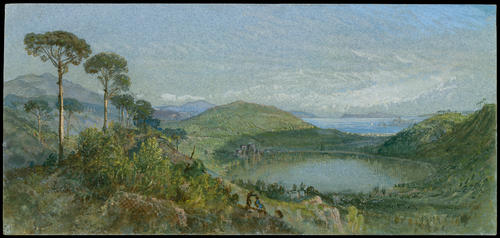 WikiOO.org - Encyclopedia of Fine Arts - Maleri, Artwork William Trost Richards - Lago Avernus