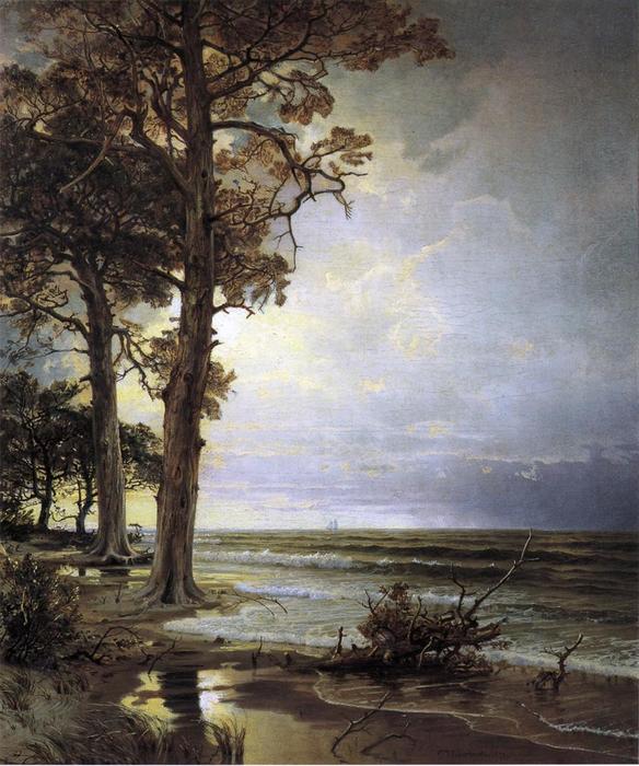 Wikioo.org - The Encyclopedia of Fine Arts - Painting, Artwork by William Trost Richards - Near Atlantic City, New Jersey