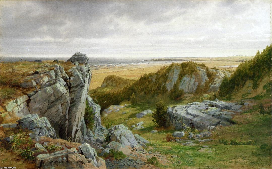 WikiOO.org - Encyclopedia of Fine Arts - Maalaus, taideteos William Trost Richards - Near Parsdise, Newport