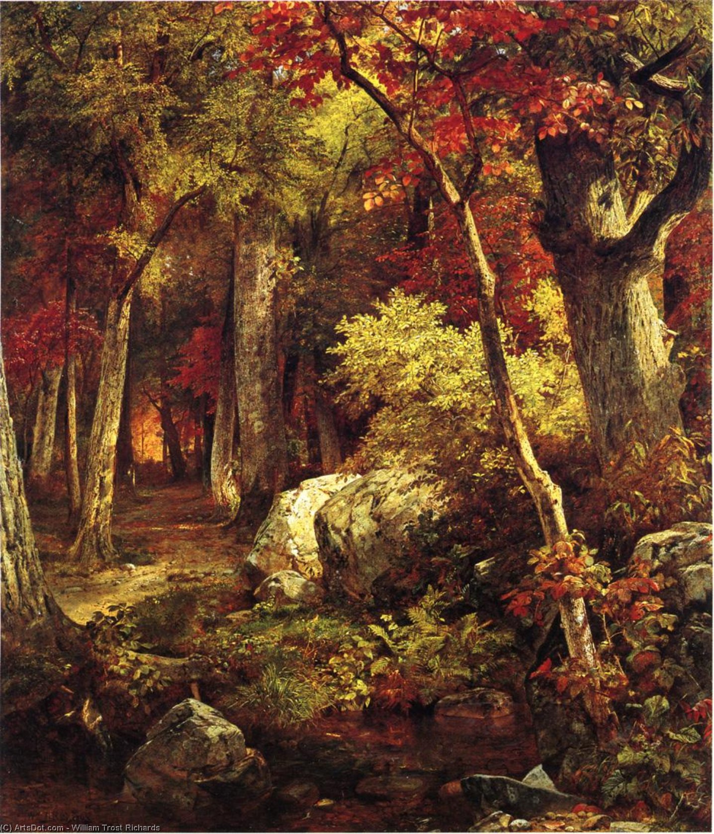 WikiOO.org - Енциклопедия за изящни изкуства - Живопис, Произведения на изкуството William Trost Richards - October