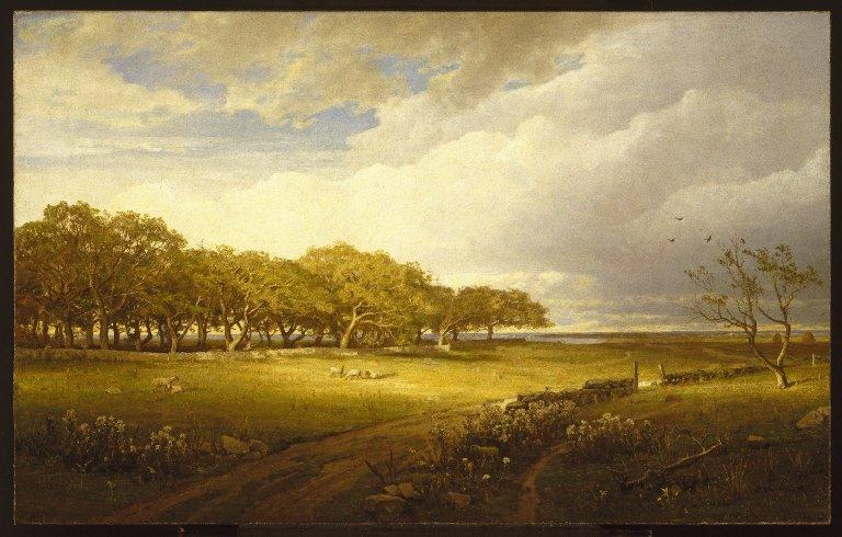 Wikioo.org - The Encyclopedia of Fine Arts - Painting, Artwork by William Trost Richards - Old Orchard at Newport