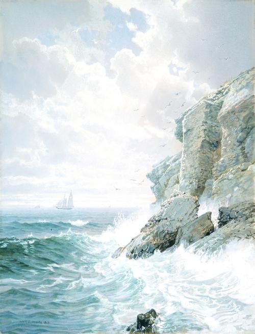 WikiOO.org - Enciclopédia das Belas Artes - Pintura, Arte por William Trost Richards - Purgatory Cliff