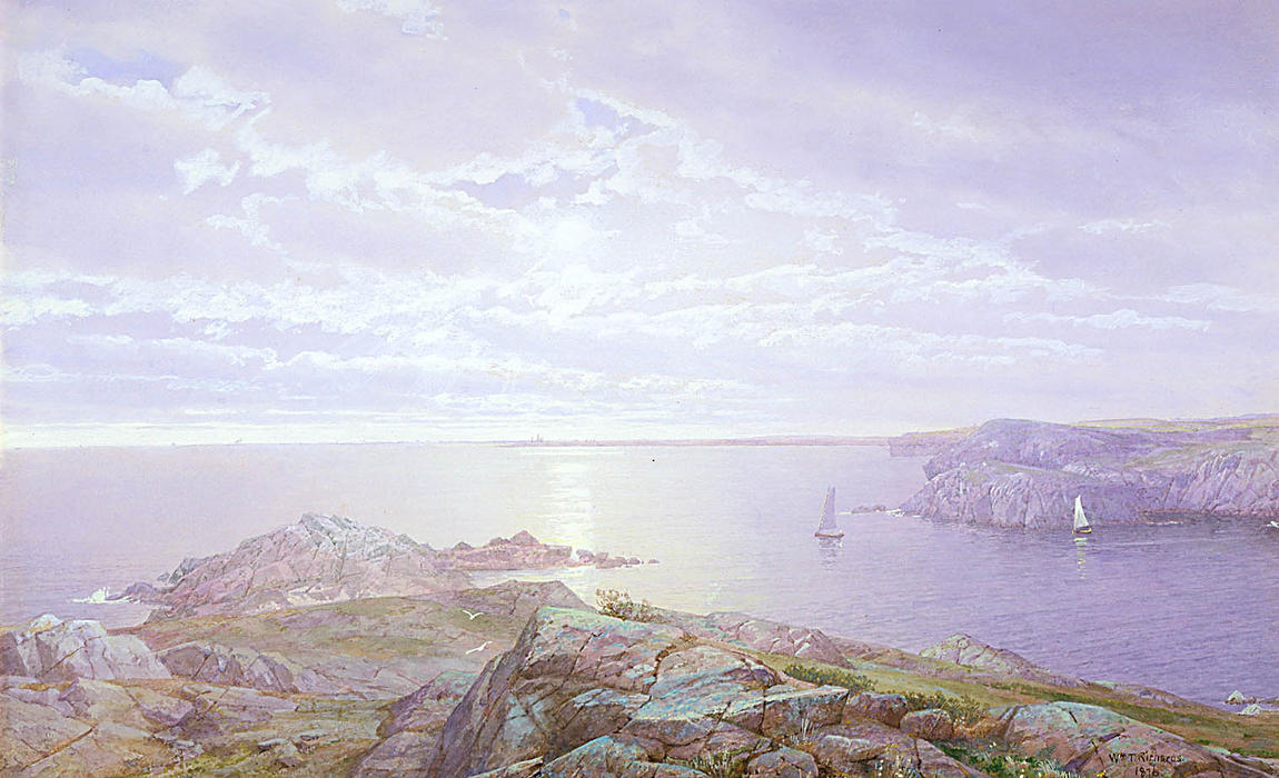 WikiOO.org - Енциклопедія образотворчого мистецтва - Живопис, Картини
 William Trost Richards - Rocky Cove