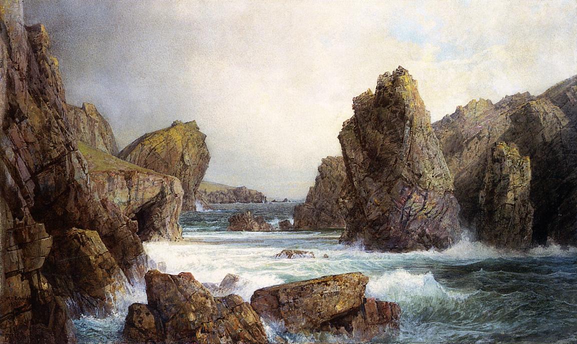 Wikioo.org - The Encyclopedia of Fine Arts - Painting, Artwork by William Trost Richards - Rocky Inlet 1