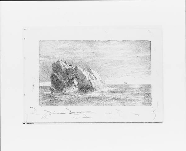 WikiOO.org - Encyclopedia of Fine Arts - Festés, Grafika William Trost Richards - Seascape with Rocks