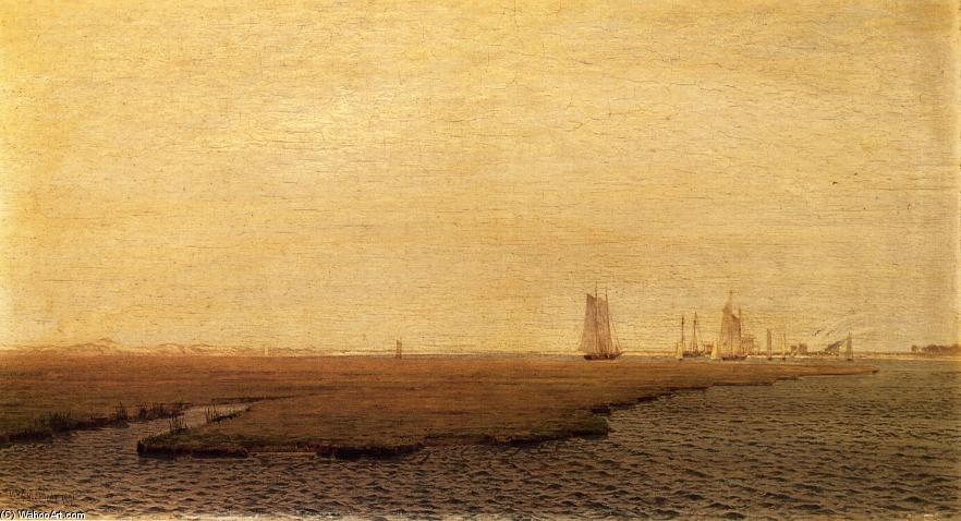 WikiOO.org - Güzel Sanatlar Ansiklopedisi - Resim, Resimler William Trost Richards - Ships in the Inlet, Atlantic City