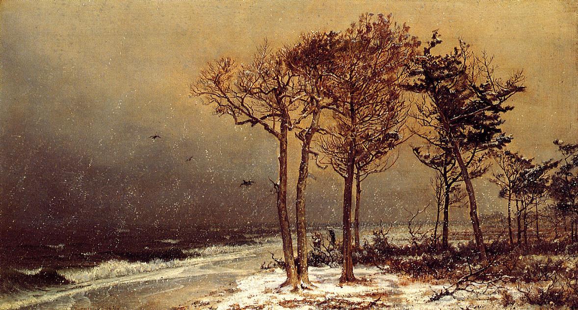 WikiOO.org - Encyclopedia of Fine Arts - Malba, Artwork William Trost Richards - Snow Storm, Atlantic City