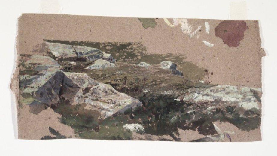 WikiOO.org - Encyclopedia of Fine Arts - Målning, konstverk William Trost Richards - Study of Rocks
