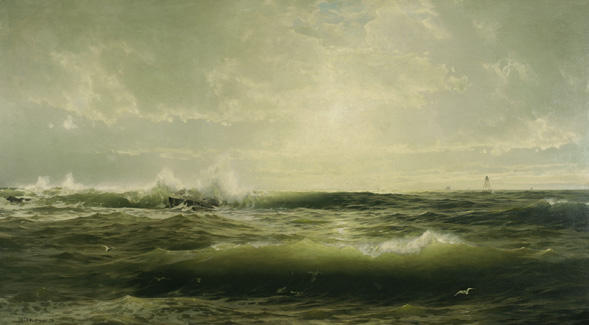 Wikioo.org - The Encyclopedia of Fine Arts - Painting, Artwork by William Trost Richards - The Bell Buoy; Newport; Rhode Island
