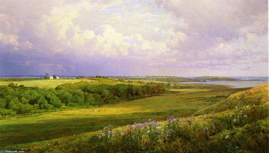 Wikioo.org - The Encyclopedia of Fine Arts - Painting, Artwork by William Trost Richards - The Watson Farm, Conanicut, Rhode Island