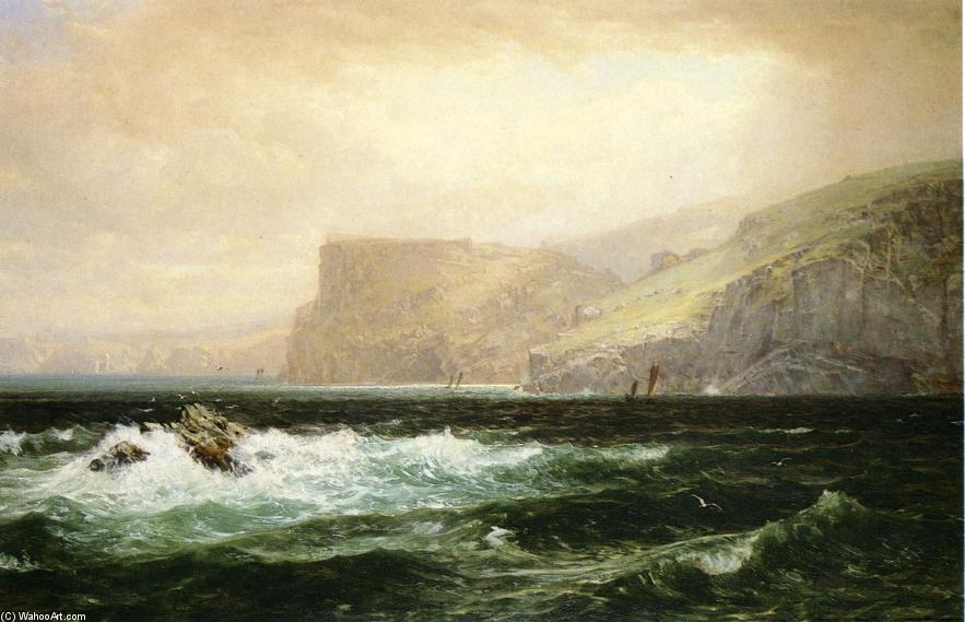Wikioo.org - The Encyclopedia of Fine Arts - Painting, Artwork by William Trost Richards - Tintagel Coast