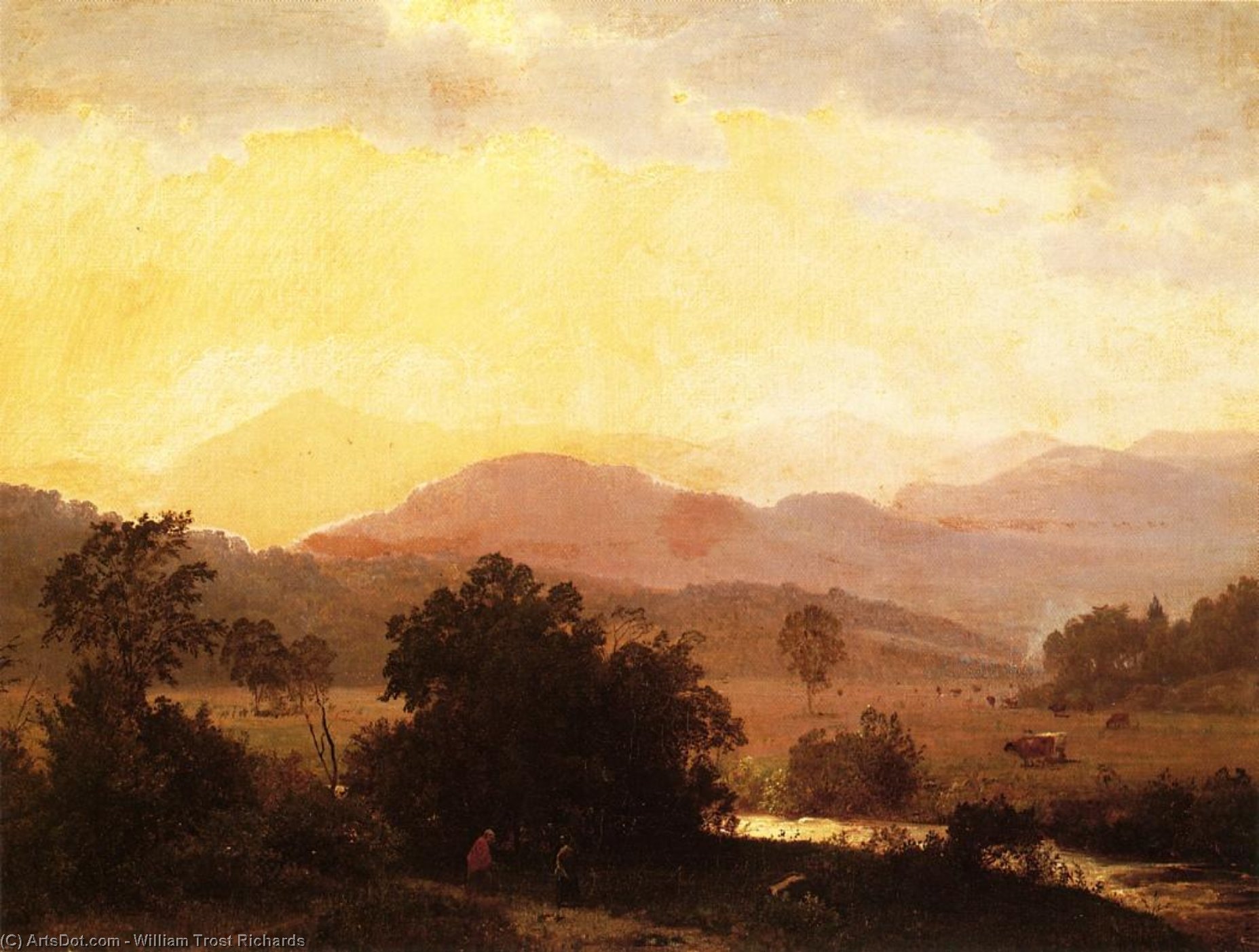 Wikioo.org - The Encyclopedia of Fine Arts - Painting, Artwork by William Trost Richards - View of the Adirondacks