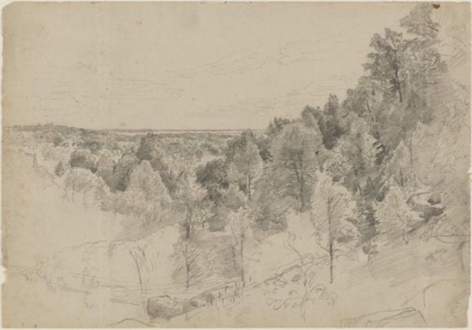 Wikioo.org – L'Encyclopédie des Beaux Arts - Peinture, Oeuvre de William Trost Richards - Vista sur les arbres