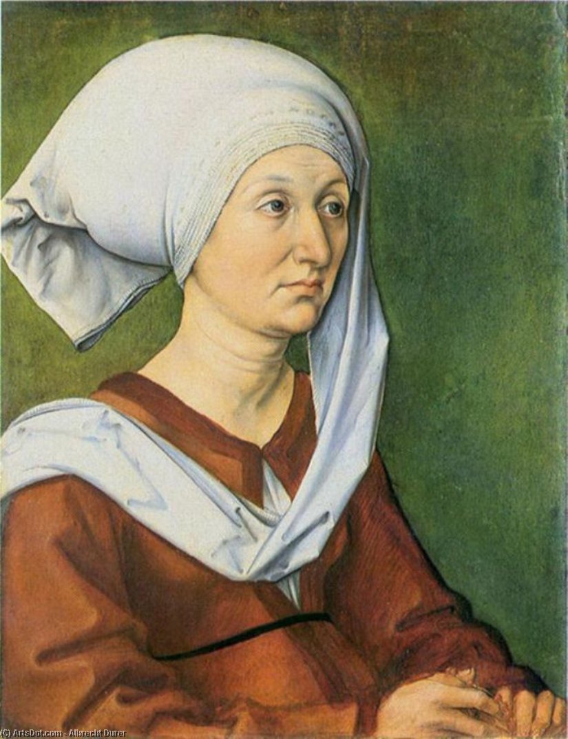 Wikioo.org - Die Enzyklopädie bildender Kunst - Malerei, Kunstwerk von Albrecht Durer - Barbara Dürer 1
