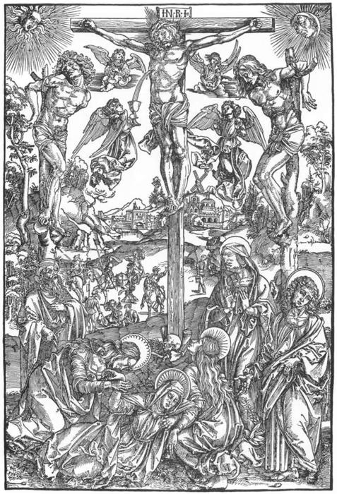Wikoo.org - موسوعة الفنون الجميلة - اللوحة، العمل الفني Albrecht Durer - Crucifixion
