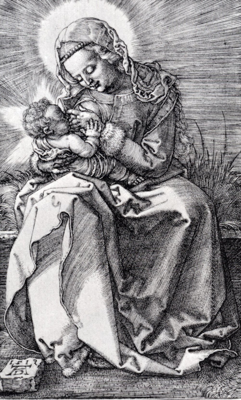 WikiOO.org - Encyclopedia of Fine Arts - Målning, konstverk Albrecht Durer - Madonna Nursing