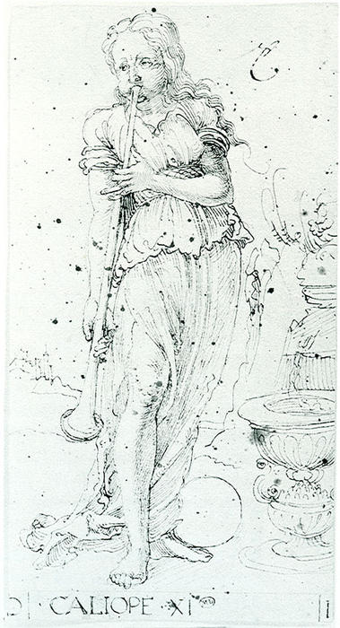 Wikioo.org - Bách khoa toàn thư về mỹ thuật - Vẽ tranh, Tác phẩm nghệ thuật Albrecht Durer - Muse Calliope