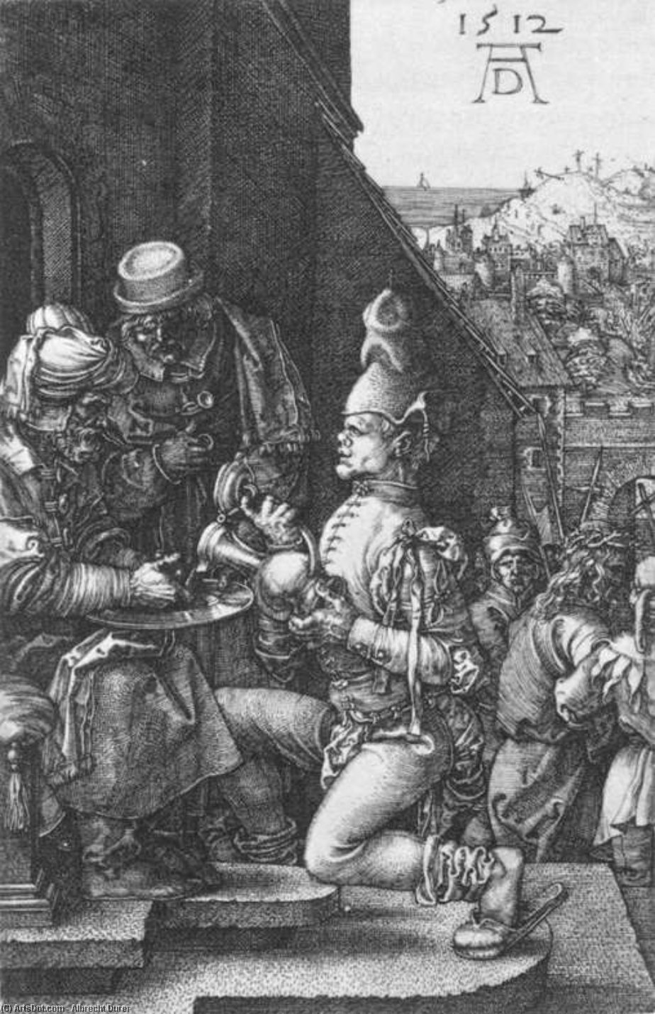Wikioo.org – L'Enciclopedia delle Belle Arti - Pittura, Opere di Albrecht Durer - Pilato si lava le mani